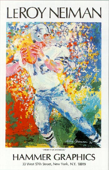 "ROGER STAUBACH" by Leroy Neiman